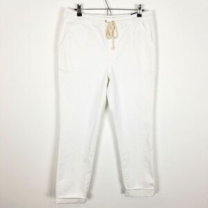 Kut from The Kloth Women Rachel High Rise Jeans Size 12 White Ankle Straight Leg